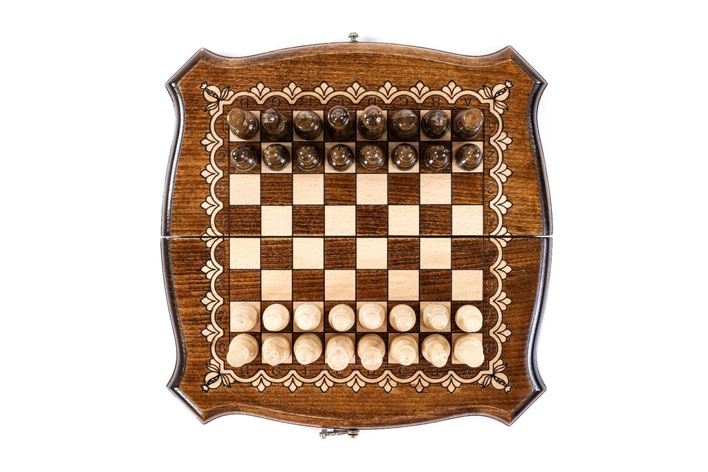 Wooden Chess & Backgammon 30 cm | 11.8" - Unumperfectus