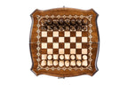 Chess chess and backgammon set - side profile of the board