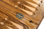Armenian Classic Ararat backgammon board - playing pieces and dice arranged on the board