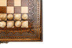 Classic Chess backgammon board - side profile showing the craftsmanship