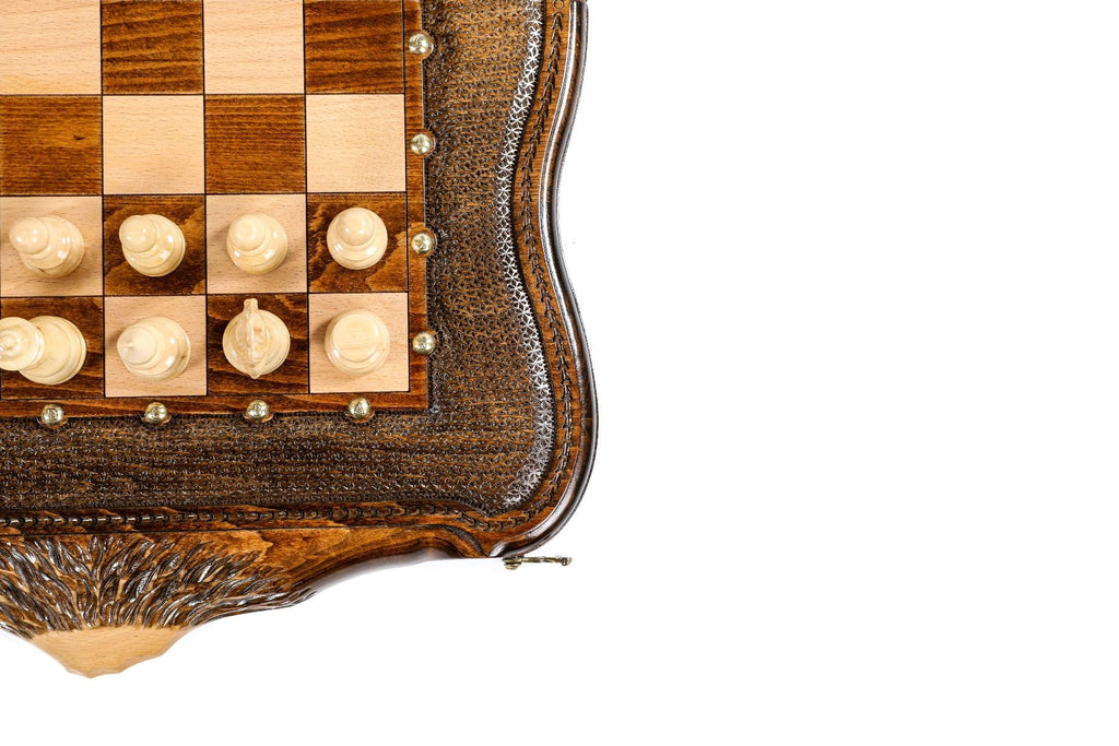 Wooden Chess & Backgammon Set - 60 cm | 24.7" - Unumperfectus