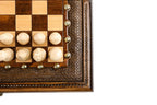 Classic 2 in 1 Chess backgammon board - side profile showing the craftsmanship