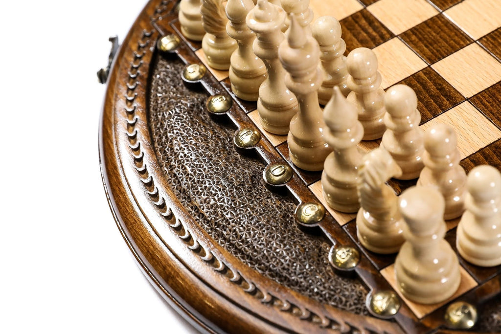 Handmade Chess Set Circular-Shaped 30 cm / 11.8" - Unumperfectus