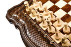 Carved cabriole legs of the contour-outline chess table