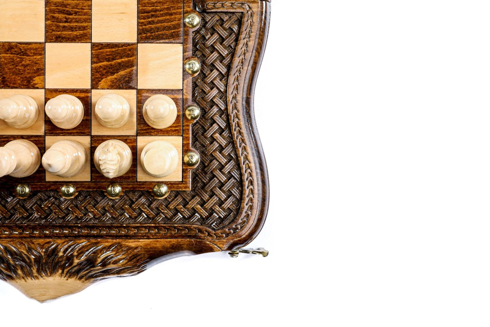 Chess & Backgammon Set — Braid Pattern with Mount Ararat Outline 40 cm | 15.6" - Unumperfectus