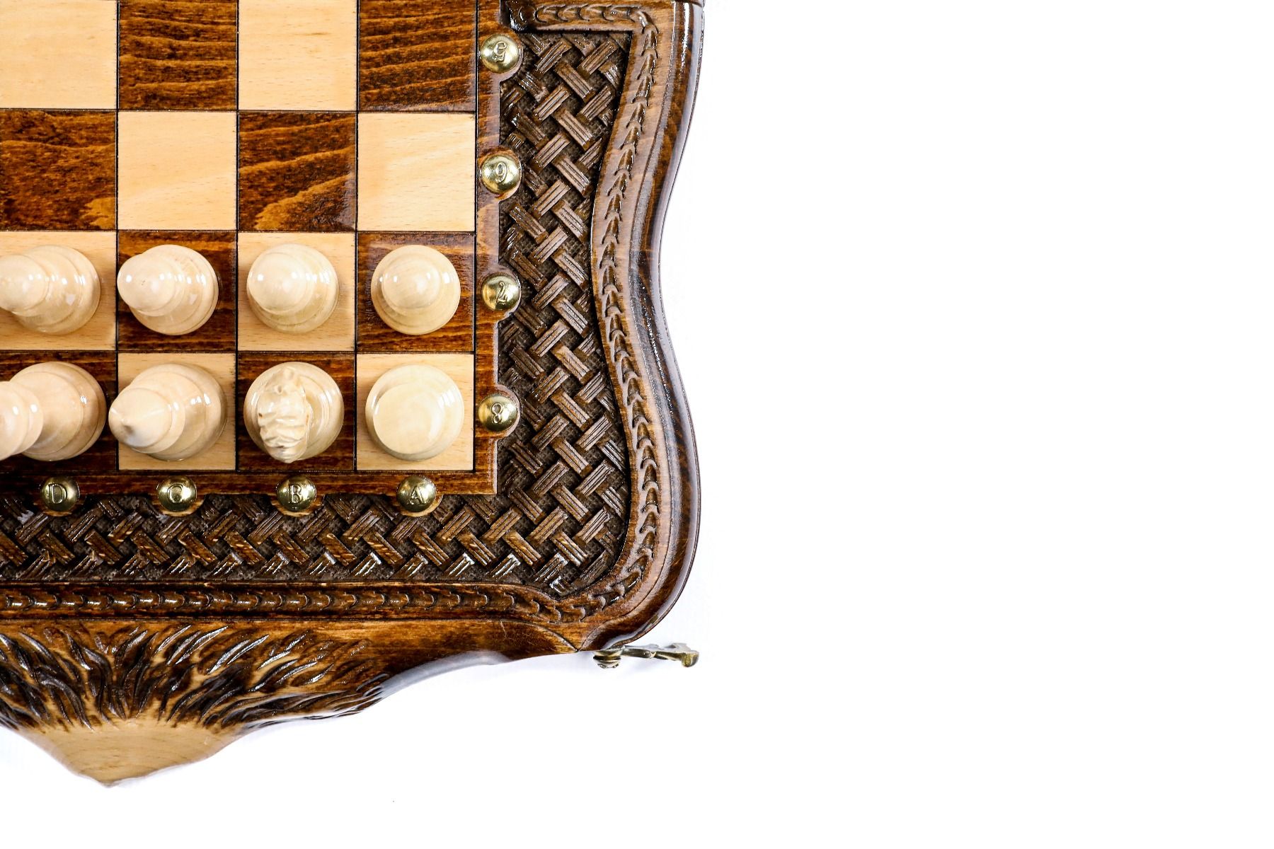 Chess & Backgammon Set — Braid Pattern with Mount Ararat Outline 40 cm | 15.6" - Unumperfectus