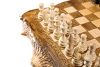 Mount Ararat Outline chess set - detail of the carved border