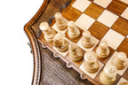Carved Star Shaped chess set - detail of the carved border