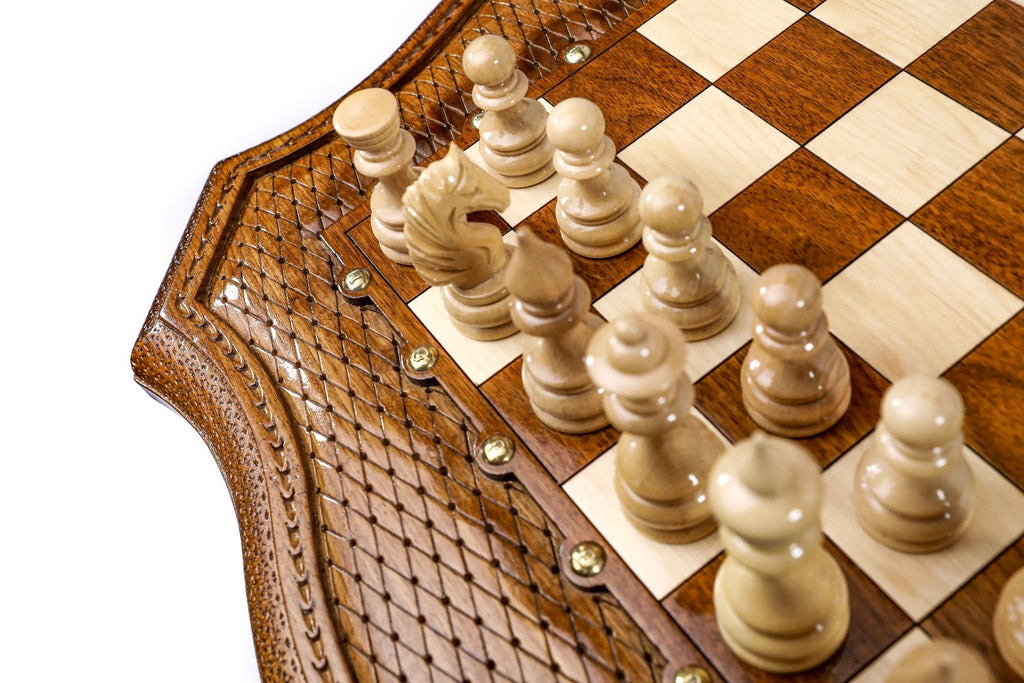 Table Chess Set - Custom Contour Outline 60 cm / 24.7" - Unumperfectus