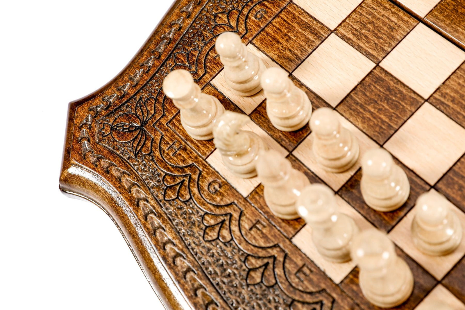 Carved Chess Set Contour Outline 30 cm | 11.8" - Unumperfectus