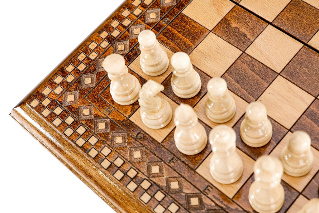 Wooden Chess Set With Classic Design 30 cm | 11.8" - Unumperfectus