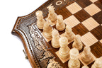 Moscow chess set - detail of the carved border