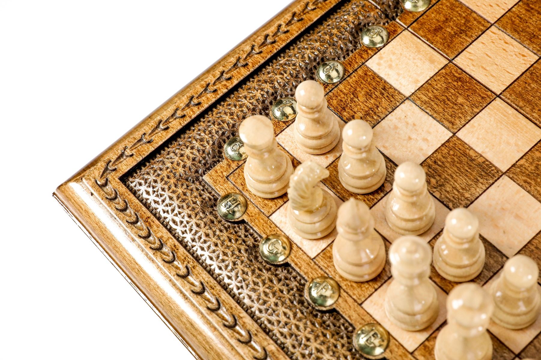 Wooden Carved Chess Set Classic 30 cm / 11.8" - Unumperfectus