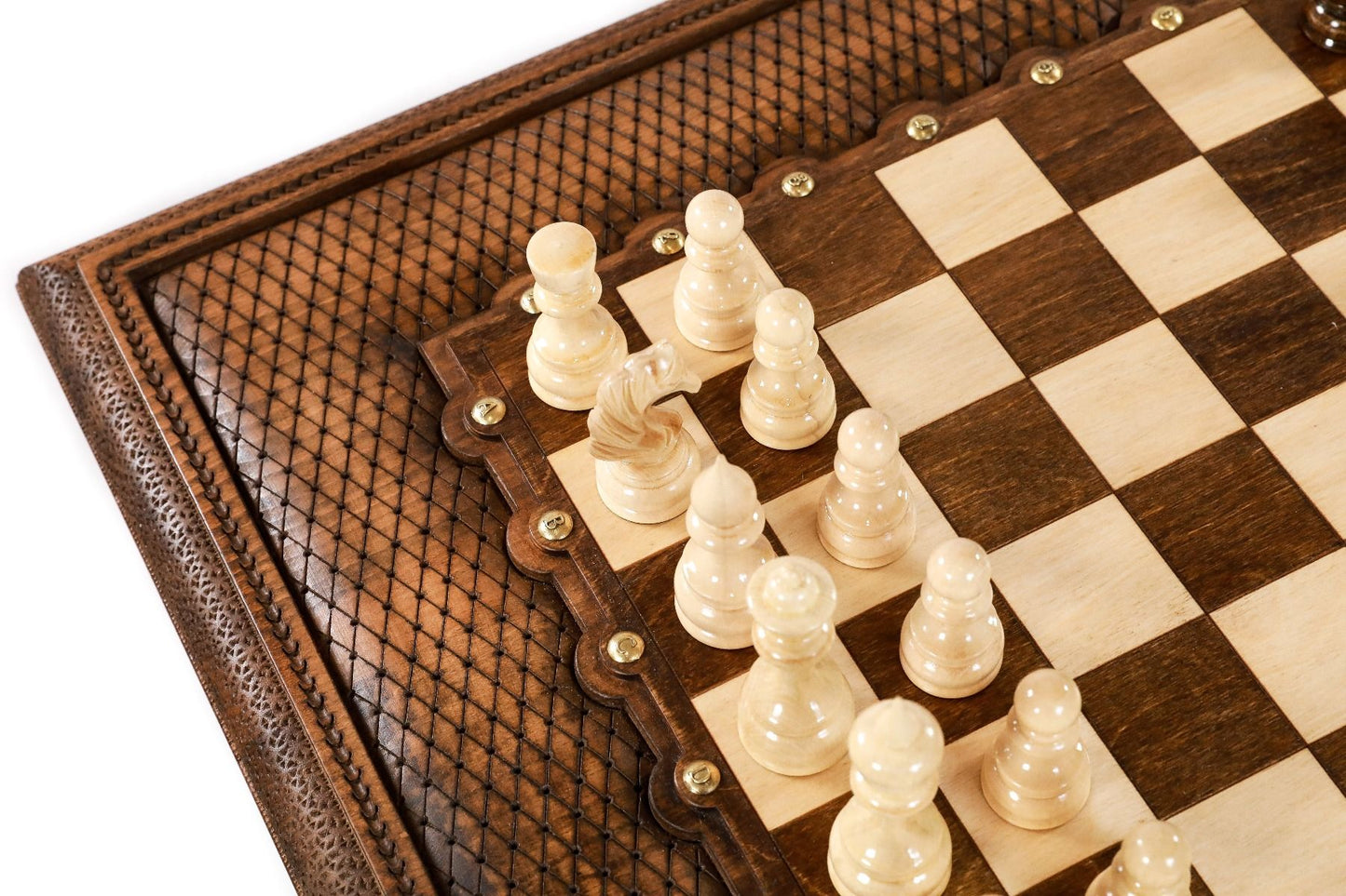 Handcrafted Wooden Chess Table