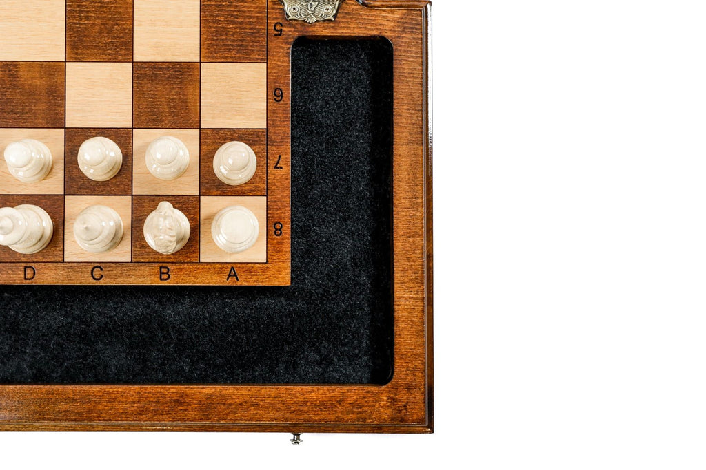 Wooden Carved Chess Set Eternity 60 cm | 24.7" - Unumperfectus