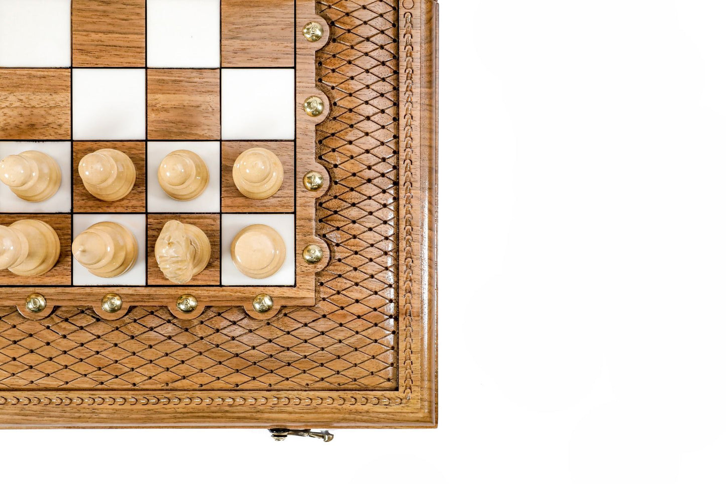 Epoxy Chess Set with Backgammon