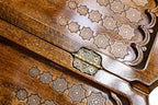 Coat of Arms of Uzbekistan backgammon board - side profile showing the craftsmanship