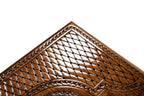 Mercedes Benz backgammon board - close-up of the carved design