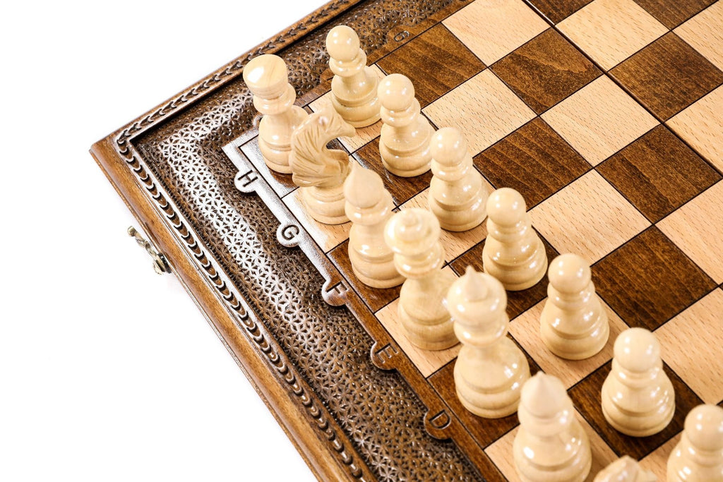 Classic Carved Chess Set 50 cm | 19.7" - Unumperfectus