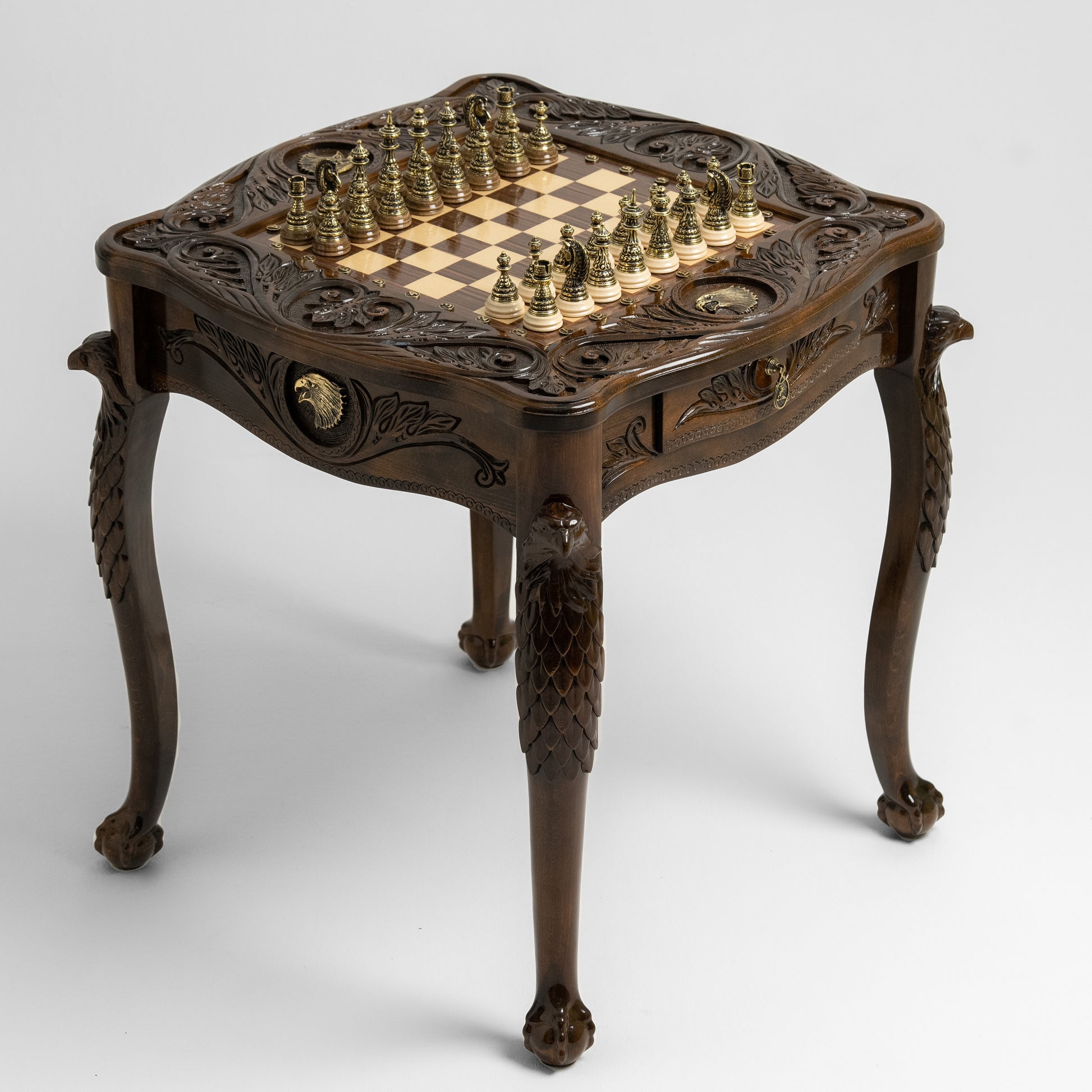 Luxury Chess Table – Majestic Eagle - Unumperfectus