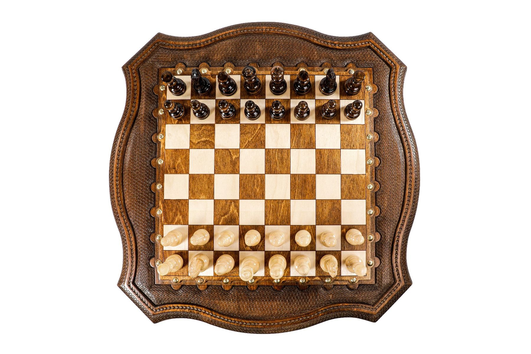 Chess Table with Contour Outline by Hrachya Ohanyan - Unumperfectus