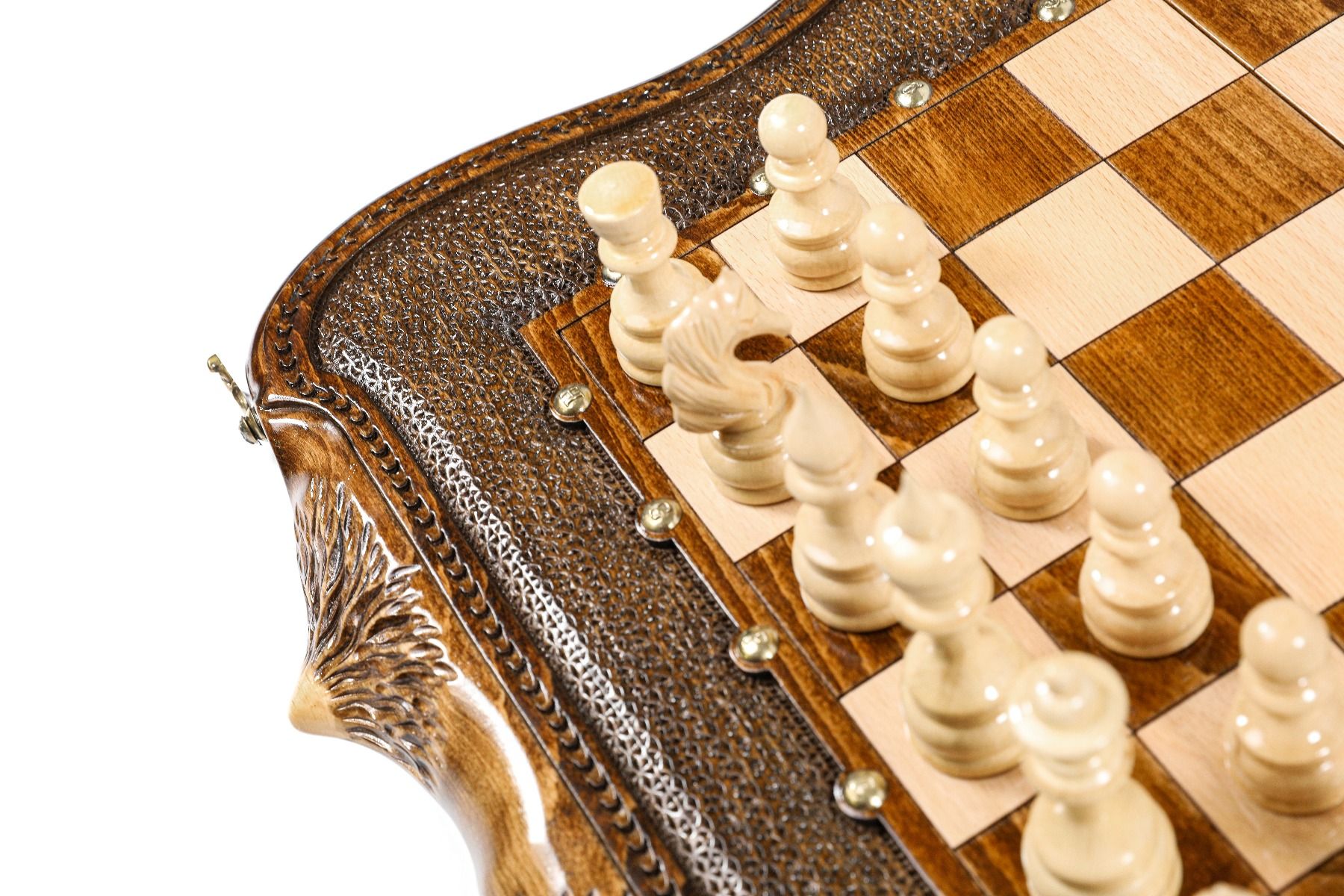 Wooden Chess & Backgammon Set - 60 cm | 24.7" - Unumperfectus