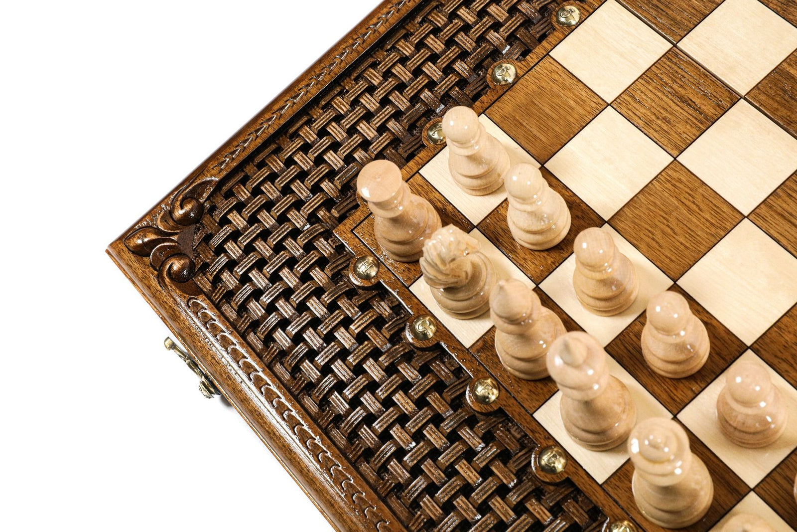 Chess-backgammon with an ornamental braid pattern classic - Unumperfectus