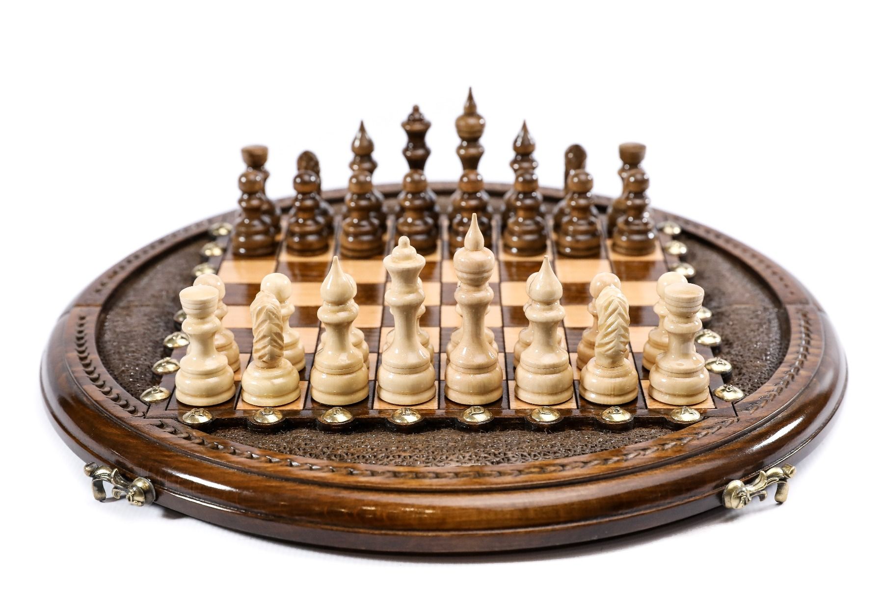 Handmade Chess Set Circular-Shaped 30 cm / 11.8" - Unumperfectus