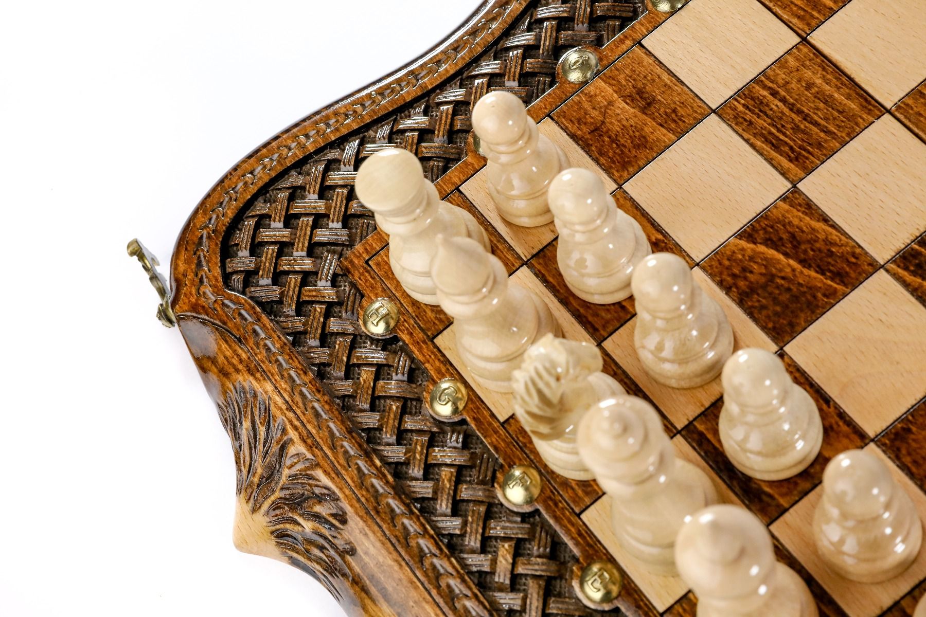 Chess & Backgammon Set — Braid Pattern with Mount Ararat Outline 40 cm | 15.6" - Unumperfectus
