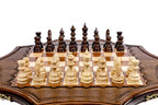 Carved Star Shaped chess set in wood by Hrachya Ohanyan