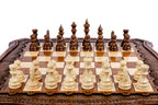 Carved Contour Outline chess set in wood by Hrachya Ohanyan