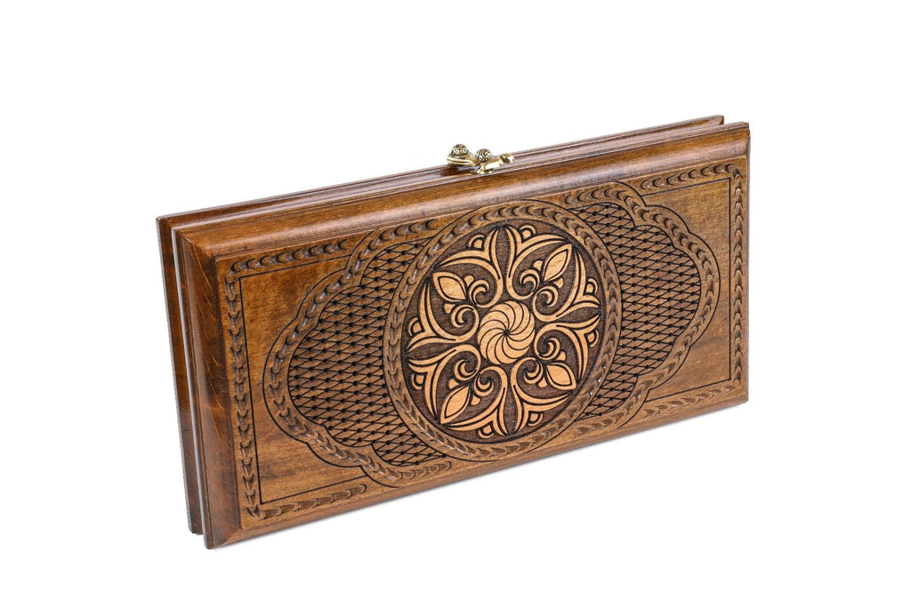 Wooden Classic Ornamental Backgammon Board 11.8" | 30 cm - Unumperfectus