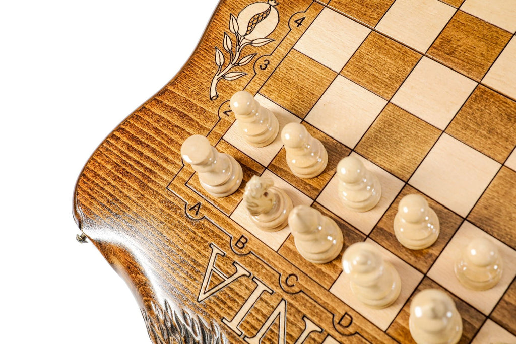 Mount Ararat Wooden Chess & Backgammon Board - Unumperfectus