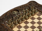 Regal lion chess table by master Hrachya Ohanyan