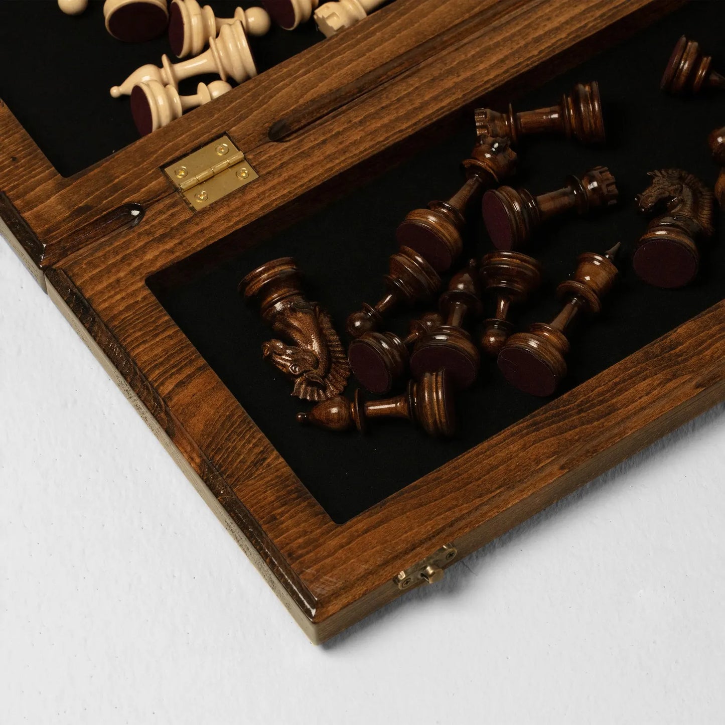 Exquisite Wooden Chess Set - Handmade Craftsmanship