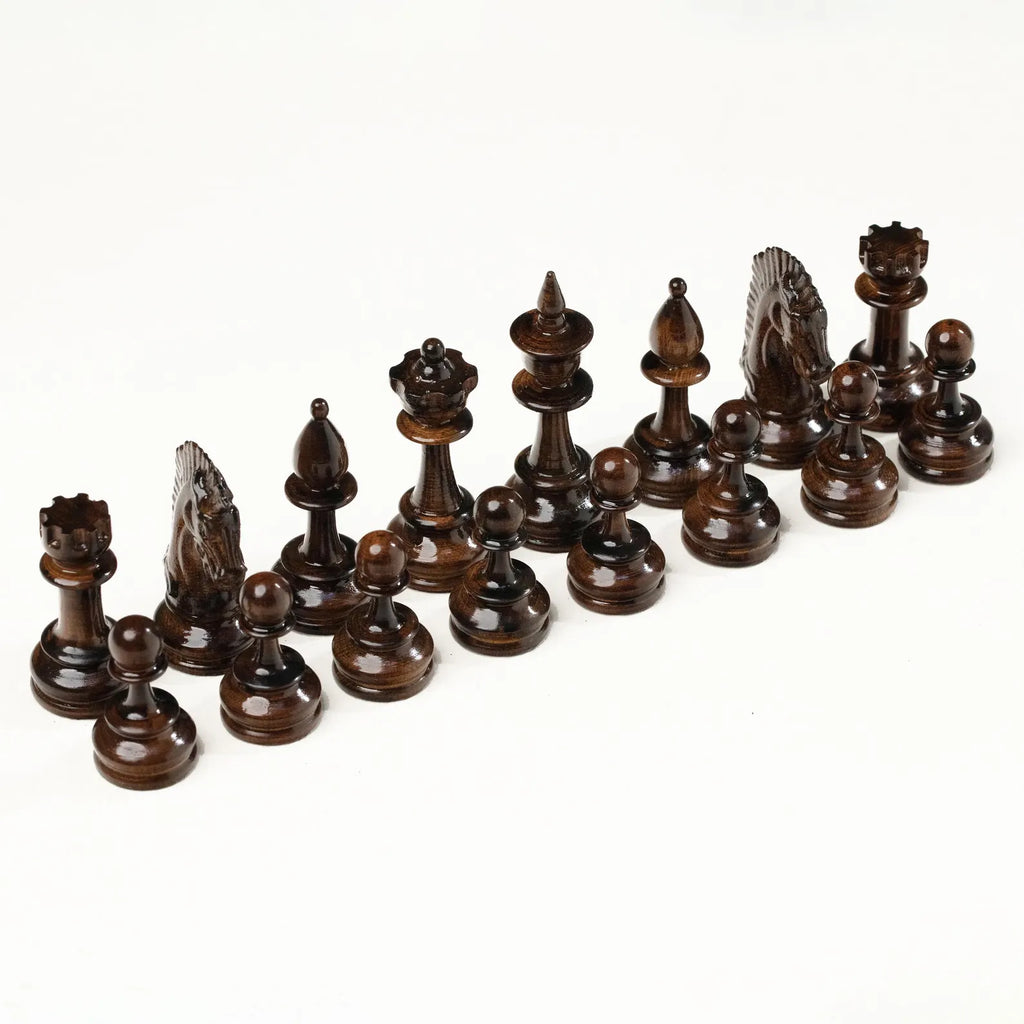 Intricately Carved Wooden Chess Set - A Masterpiece of Artistry - Unumperfectus
