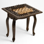 Luxury Tree of Life chess table hand-carved by Hrachya Ohanyan