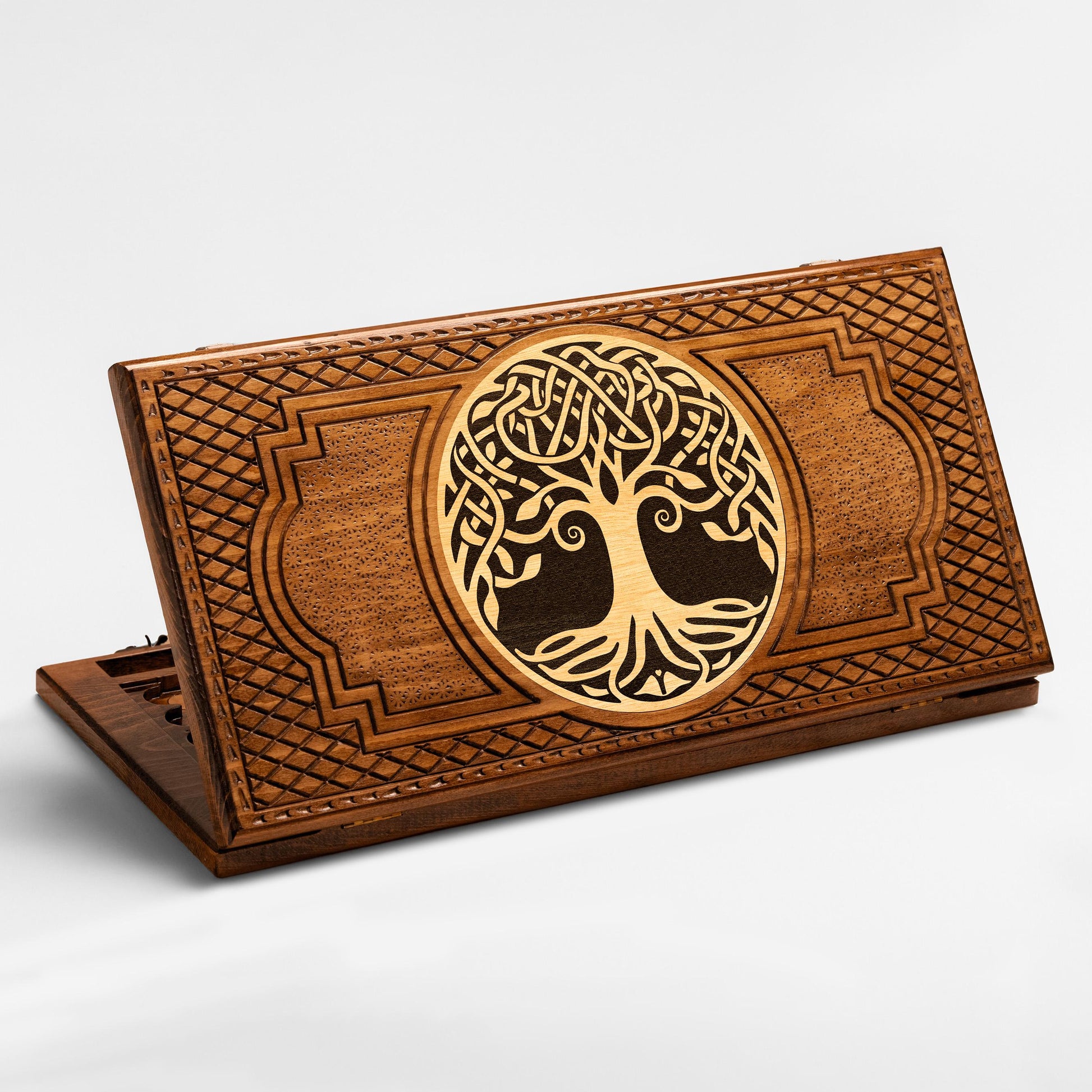 Backgammon Set with Celtic Tree - Unumperfectus