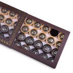 Bronze Backgammon Pieces with Intricate Ornament Design